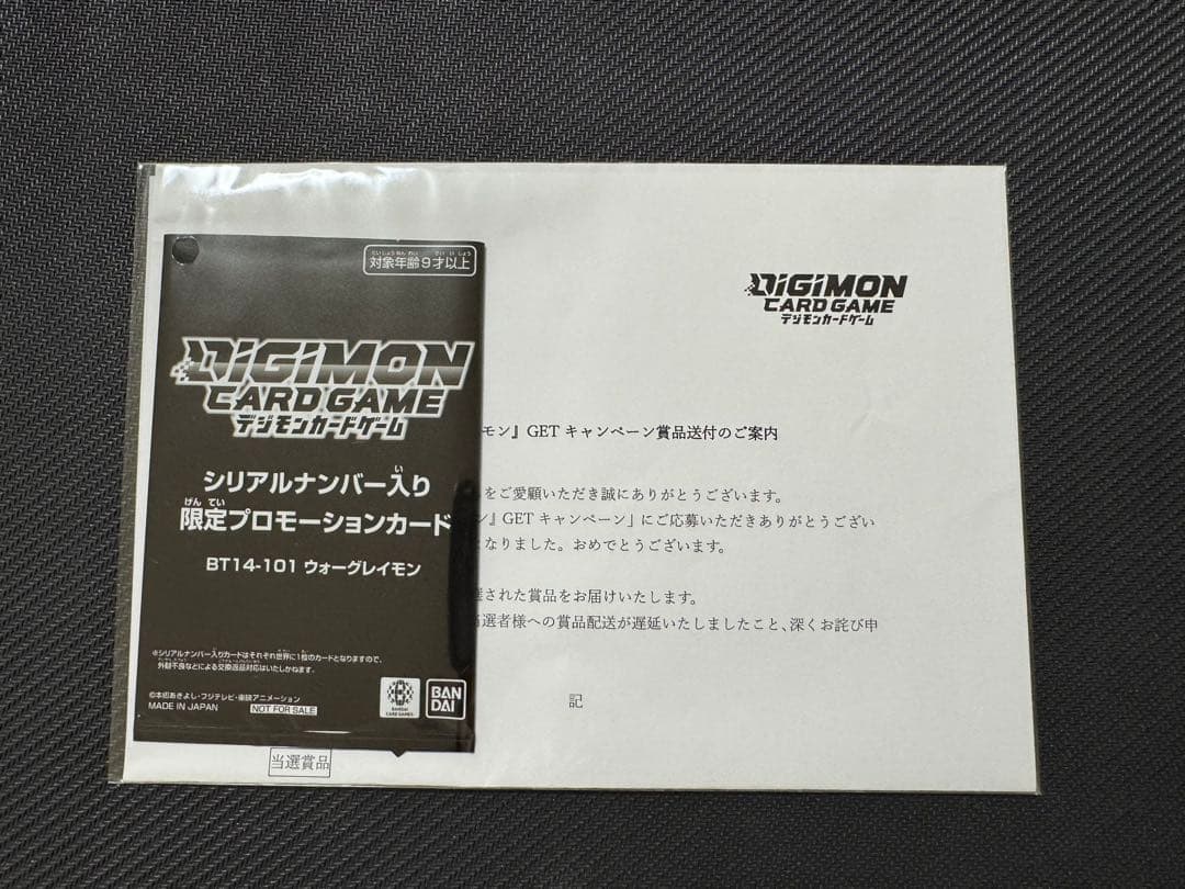 ウォーグレイモン　GETキャンペーン　シリアル　ARS鑑定