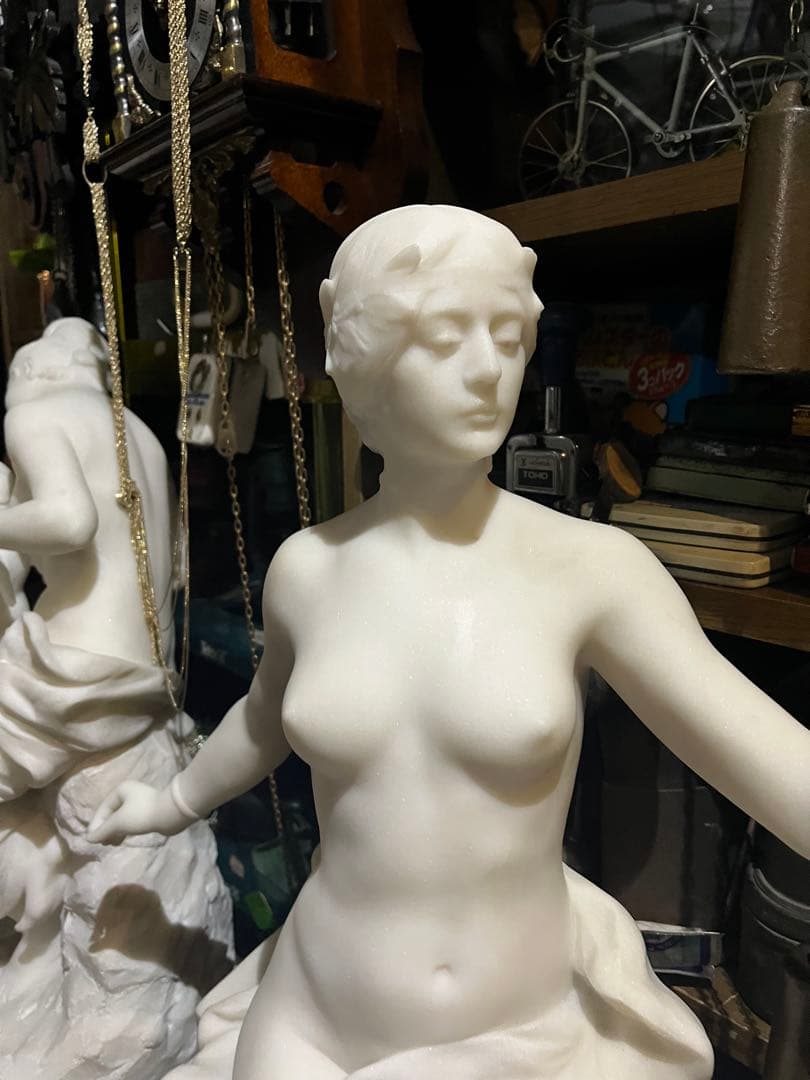 おチビさん専用 天然大理石ヴィーナス 、本物大理石彫刻 高さ63 幅60 約35