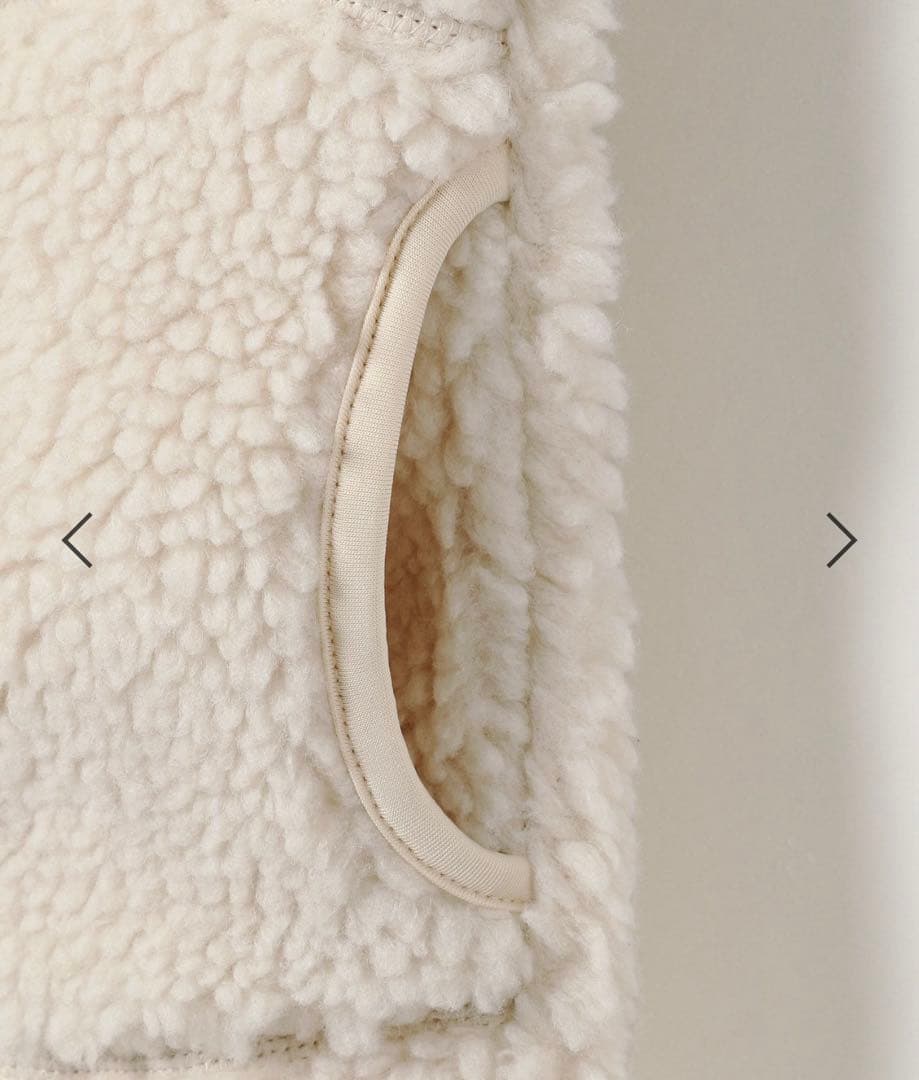 【美品】GYMPHLEX ジムフレックス　アイボリーボアベスト