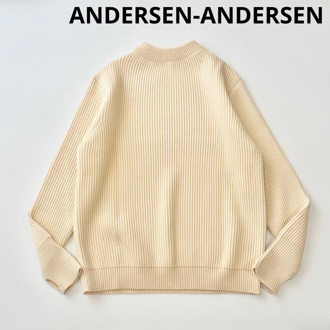 アンデルセンアンデルセン 5GG モックネック ウール ニット セーター