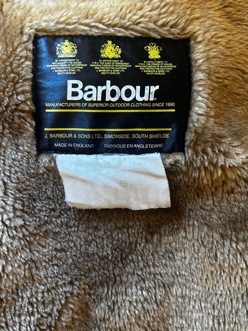 バブアー Barbour ライナーベスト ヴィンテージ ブラウン フェイクファー