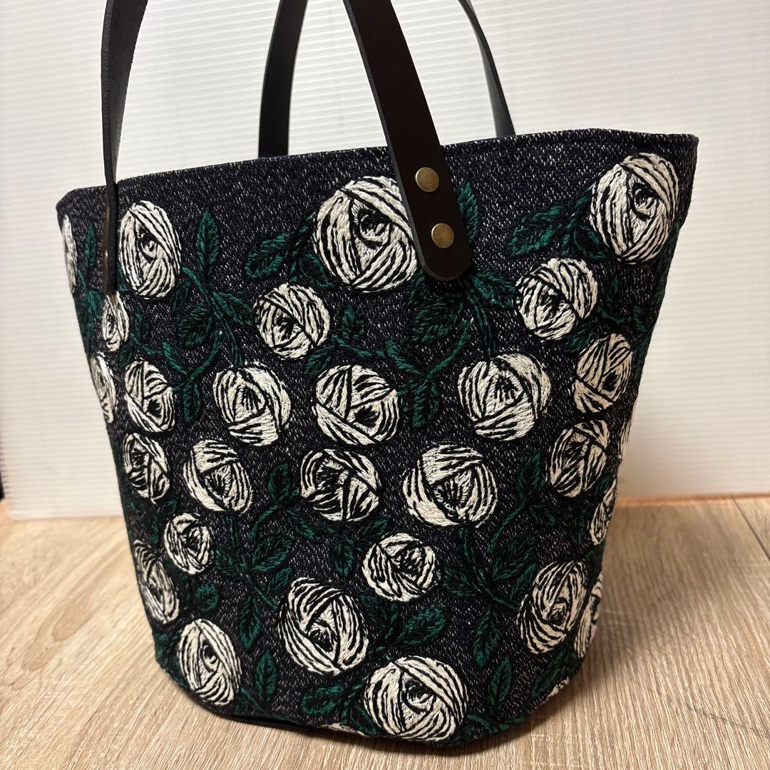 ハンドメイド　マルシェトートバッグ　ミナペルホネン　rosy