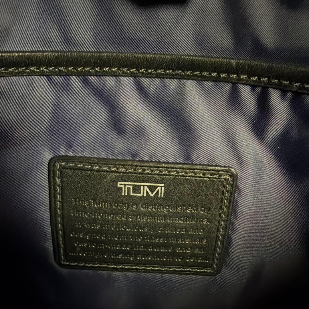 TUMI 黒 レザー ビジネスバッグ