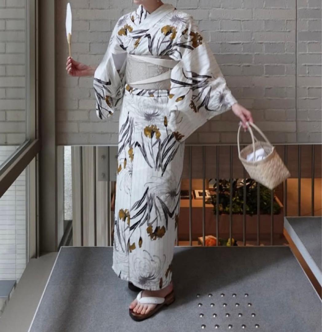 acka 浴衣 utatane 浴衣セット 菖蒲と糸菊