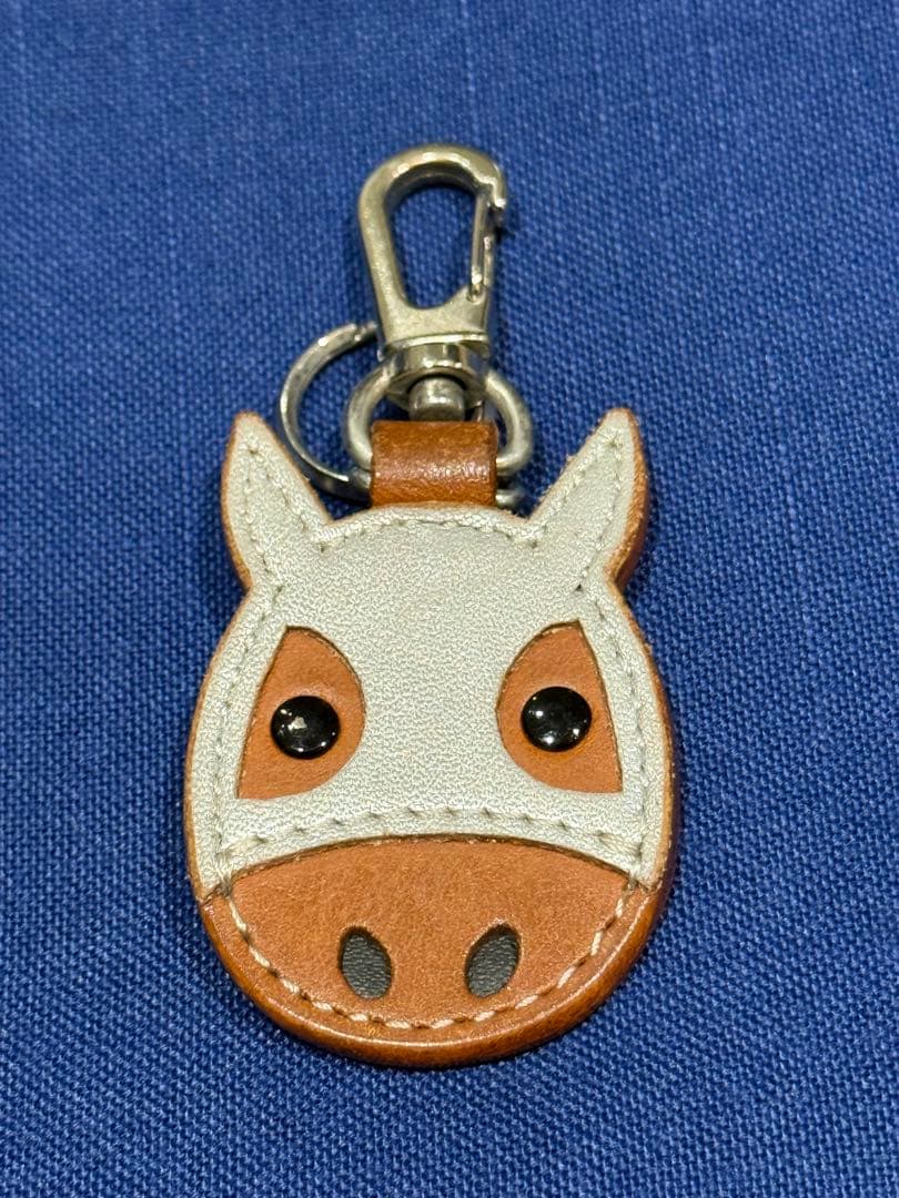 ソメスサドル　馬メンコキーホルダー　シルバー