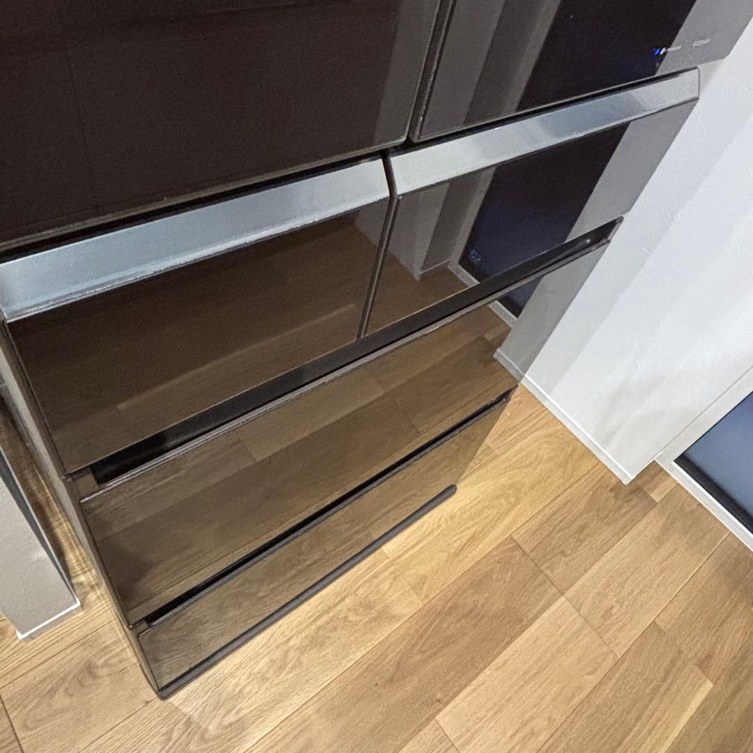 3/28まで出品　送料込　6ドア冷蔵庫 470L ブラウン　470l-500l