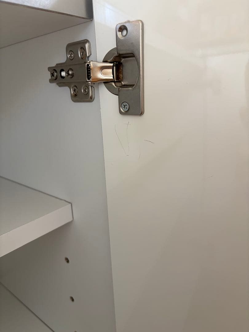 LOWYA ホワイトキャビネット 可動棚付き