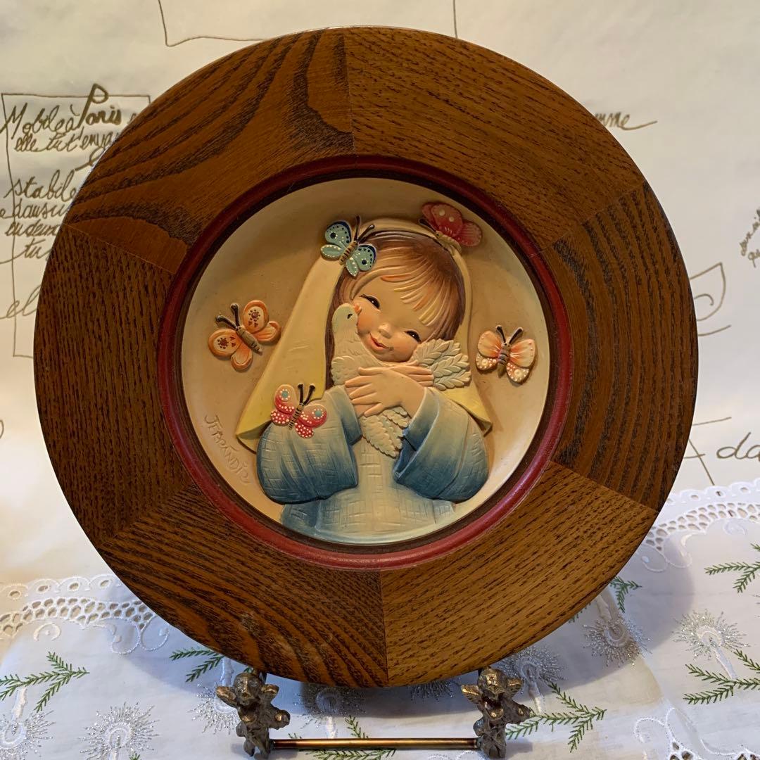 アンリ人形　ビンテージ1975年Mother's Day木製プレート！可愛い！