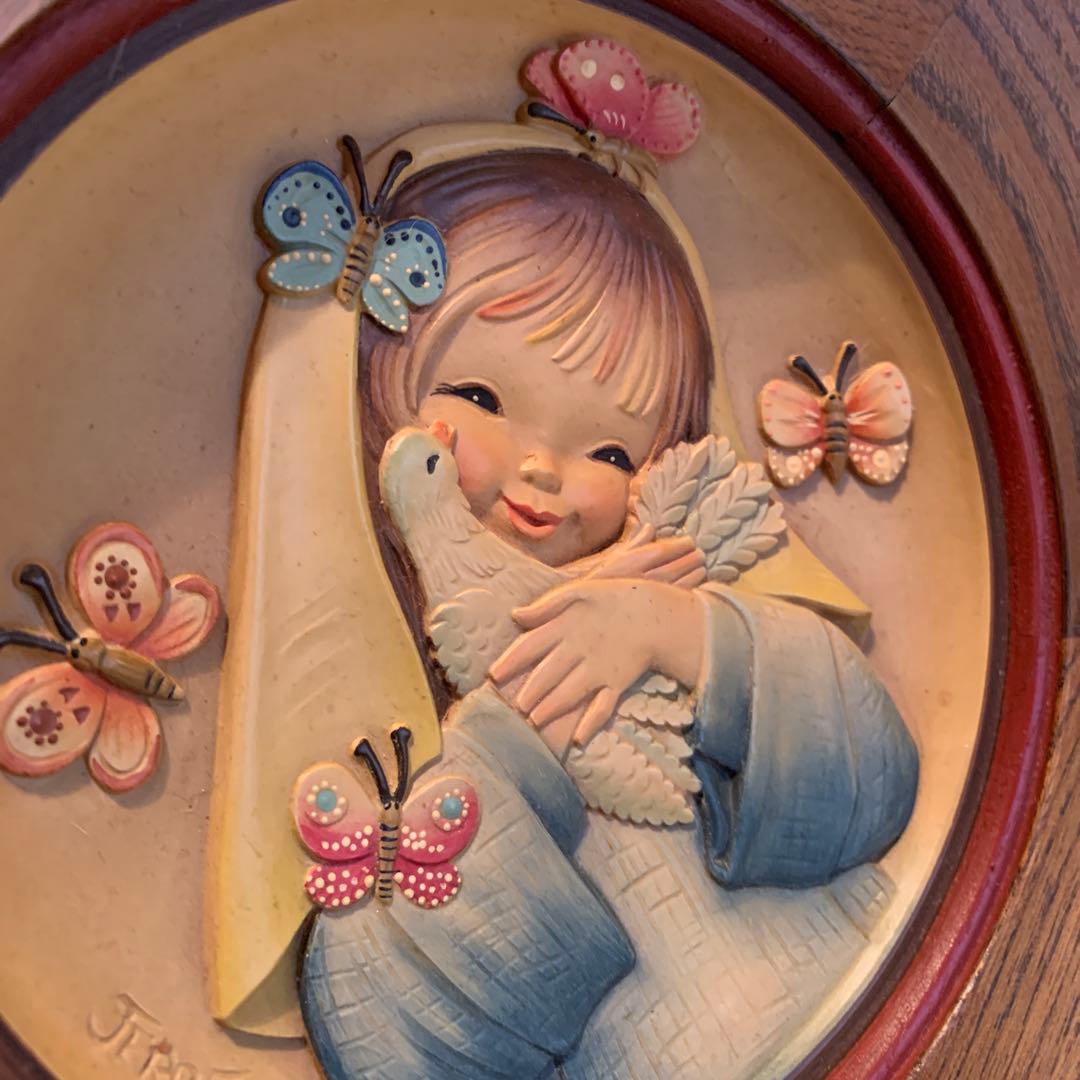 アンリ人形　ビンテージ1975年Mother's Day木製プレート！可愛い！