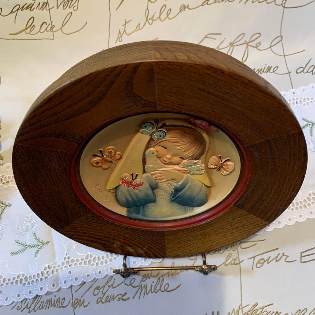 アンリ人形　ビンテージ1975年Mother's Day木製プレート！可愛い！