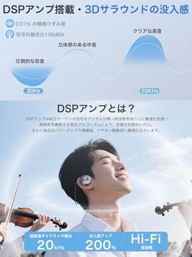 Earaku (イアラク) オープン イヤホン bluetooth ワイヤレスm