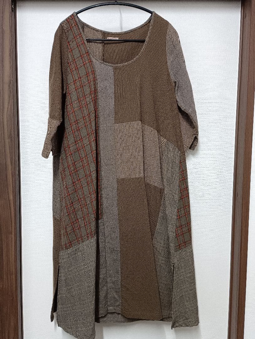 KAPITAL パッチワーク 五分袖チュニック