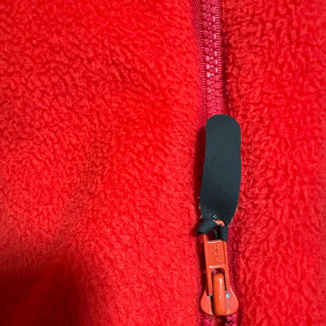 patagonia USA製　フリースベスト　シンチラ　赤　アメリカ製　古着