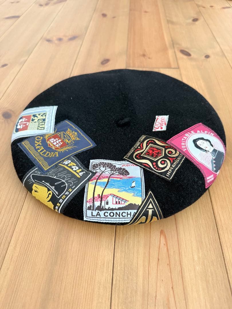 LAULHERE ブラック ベレー帽 Mサイズ