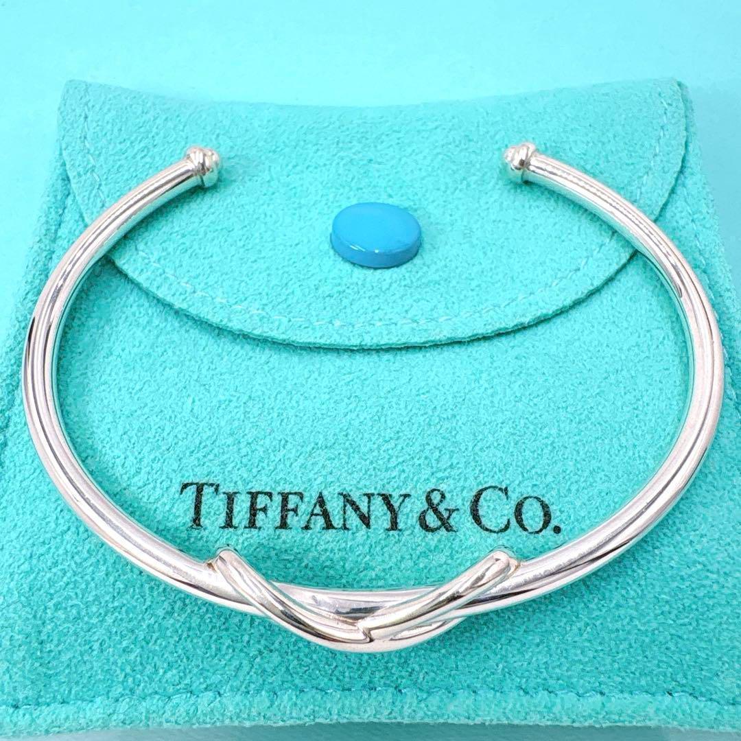 極美品 ティファニー インフィニティクロス バングル シルバー925