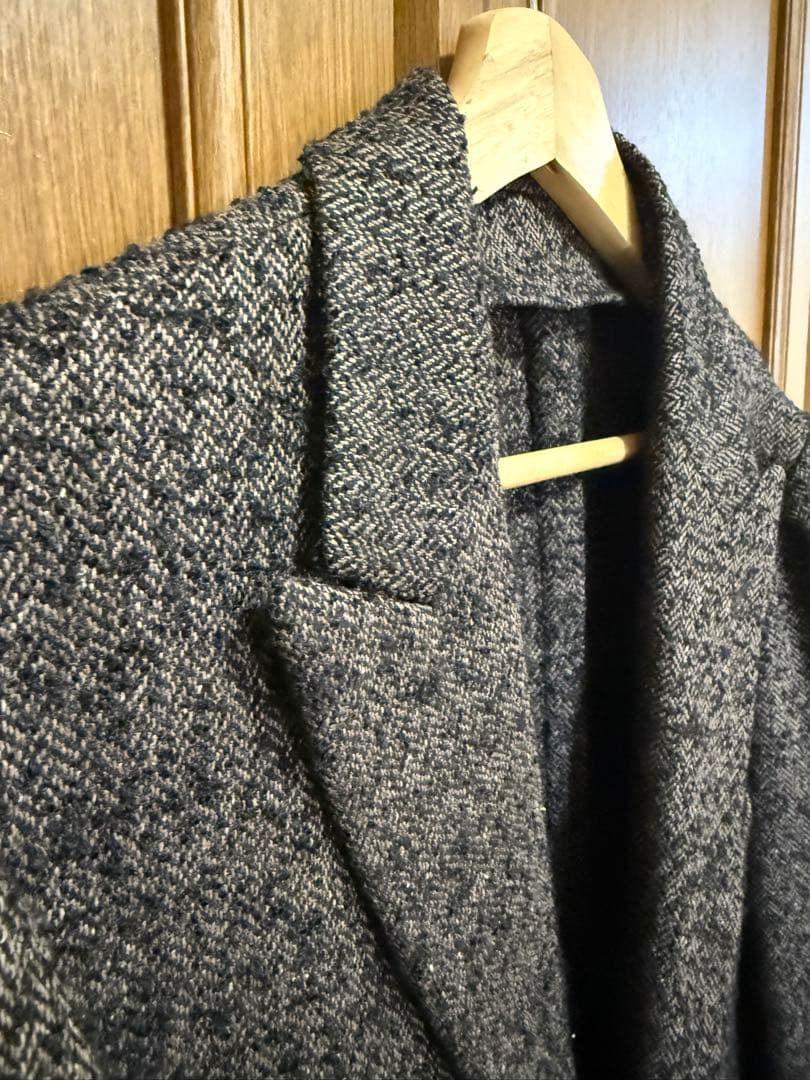 TOMORROWLAND ファンシーツイード2Bピークドラペルジャケット 48