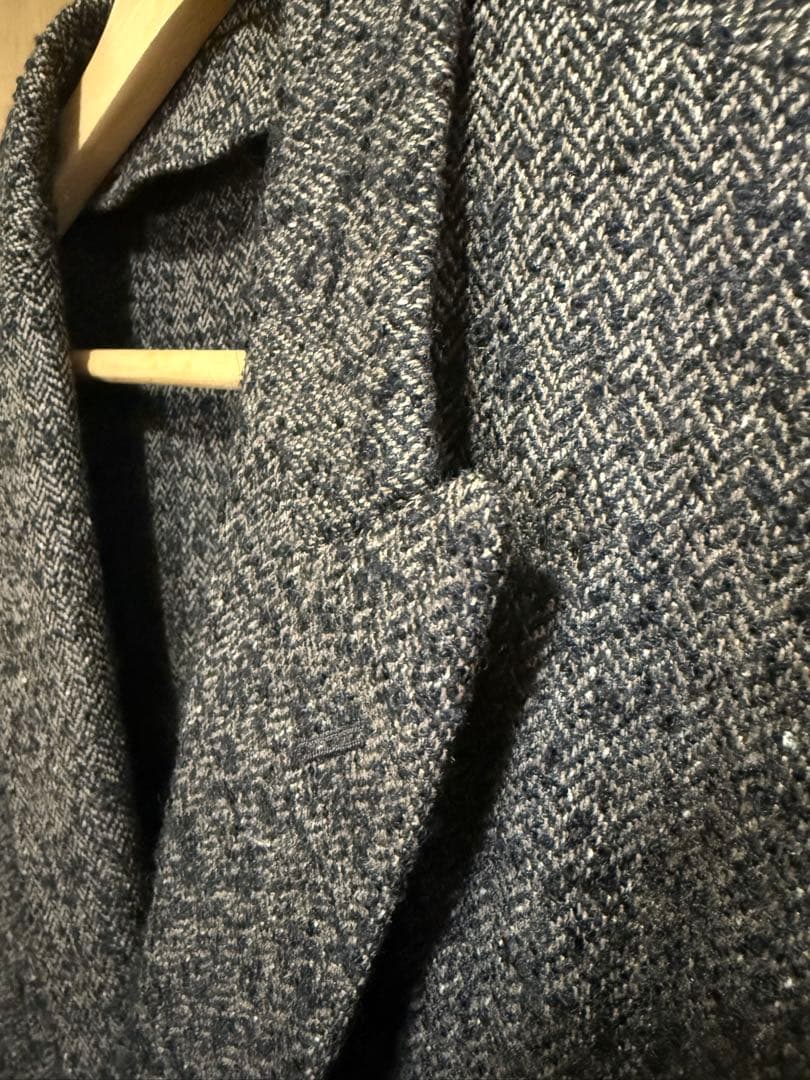 TOMORROWLAND ファンシーツイード2Bピークドラペルジャケット 48