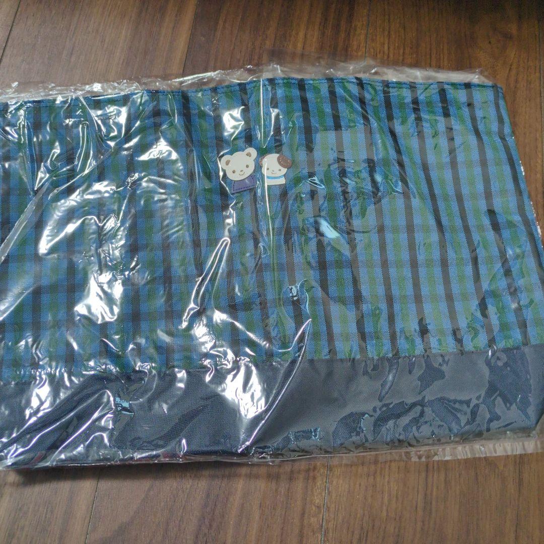 ファミリア　トートバッグ　青