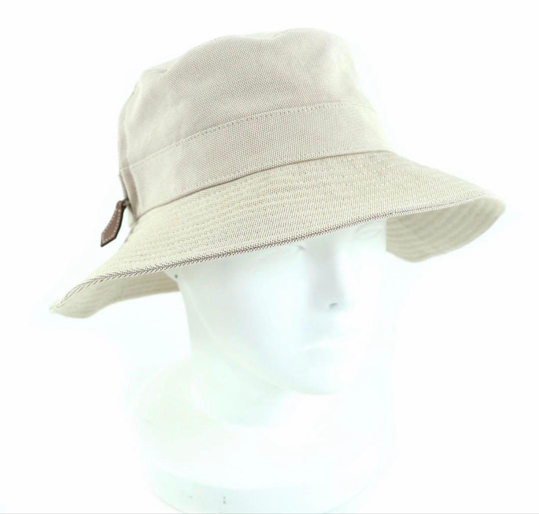 エルメス　HERMES バケットハット　リネン　コットン