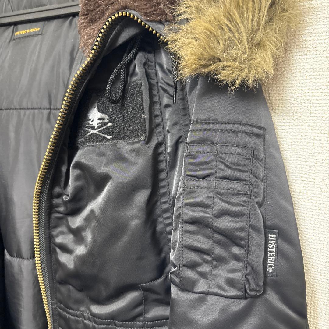 美品　HYSTERIC GLAMOUR ヒステリック　グラマー、モッズコート、黒