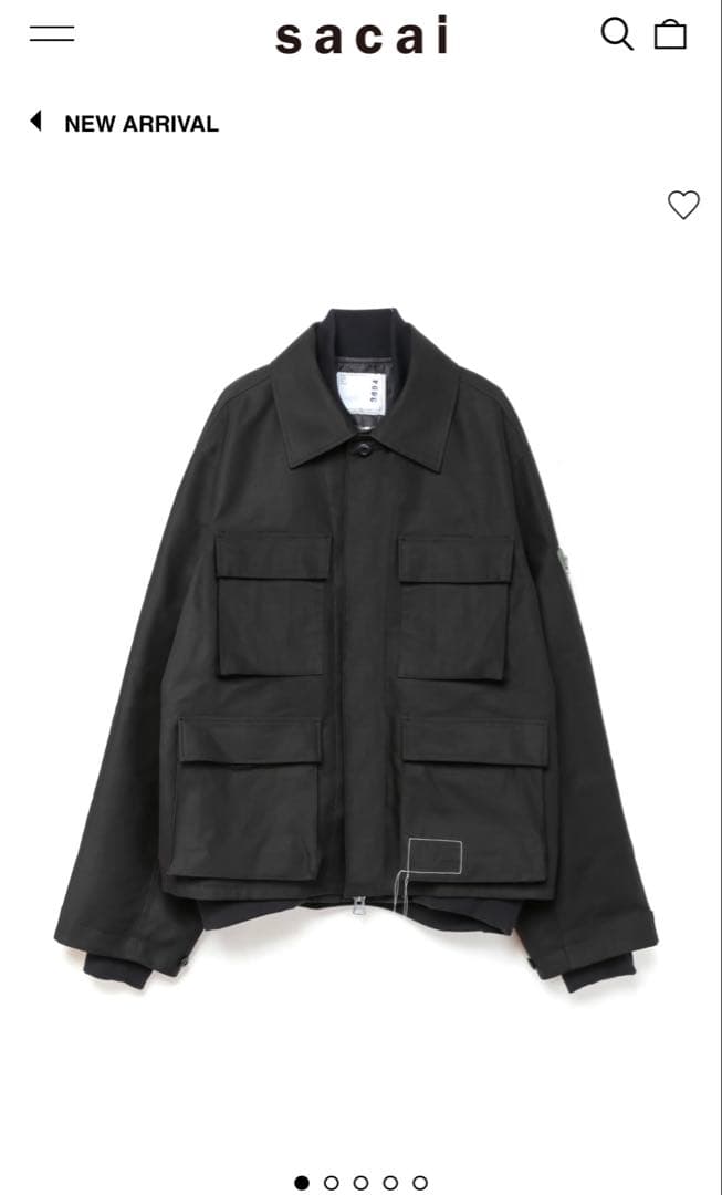 WTAPS×sacai Cotton Back Satin Jacket 02