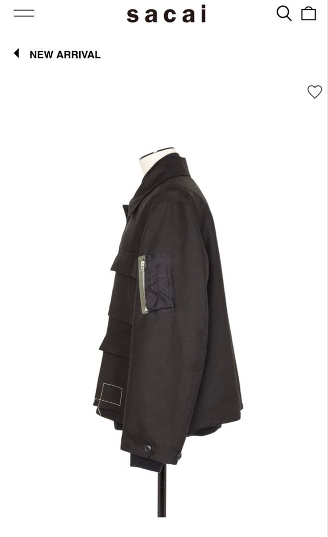 WTAPS×sacai Cotton Back Satin Jacket 02