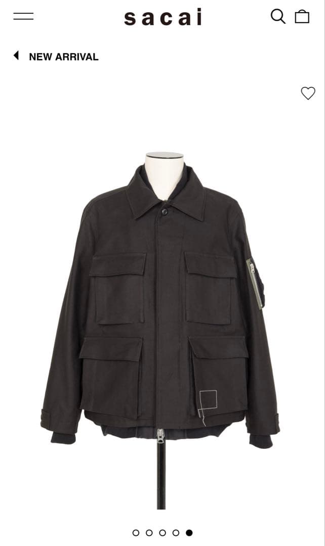 WTAPS×sacai Cotton Back Satin Jacket 02