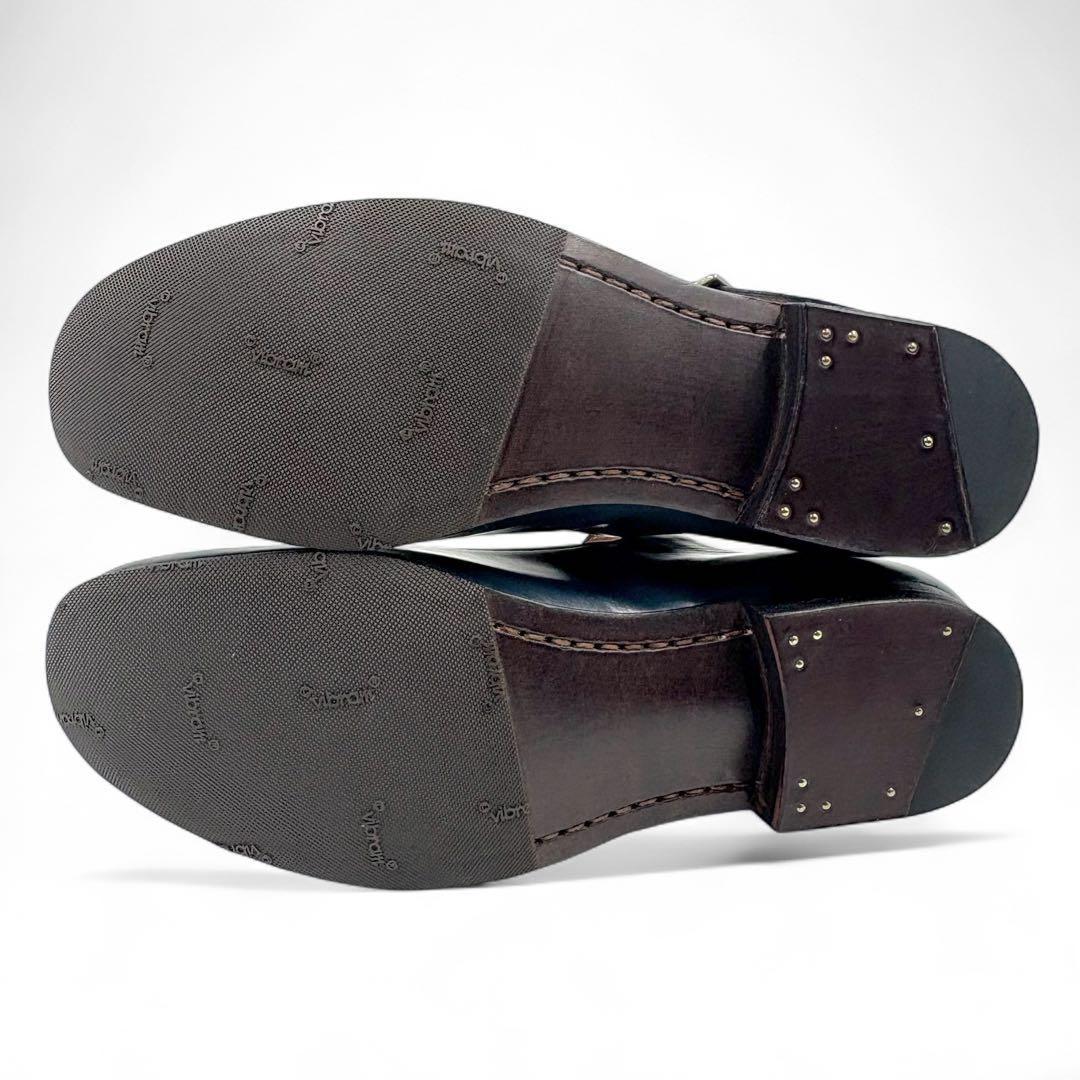 【極美品】 R.U. ベス T字ストラップシューズ 38 カーフレザー ネイビー