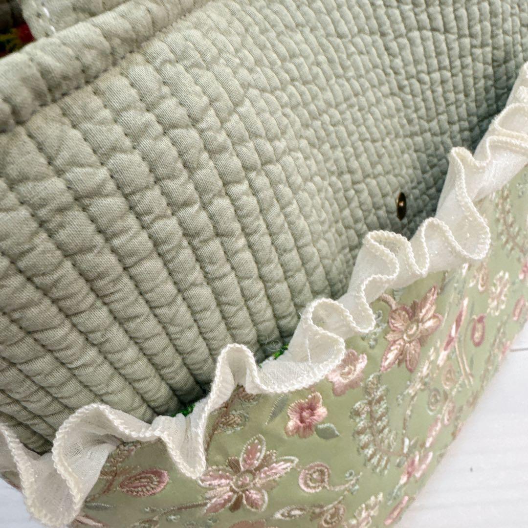 あ*き様 コヤンイサムチョン♡bigるみちゃんヌビ×インド刺繍の春色トートバッグ