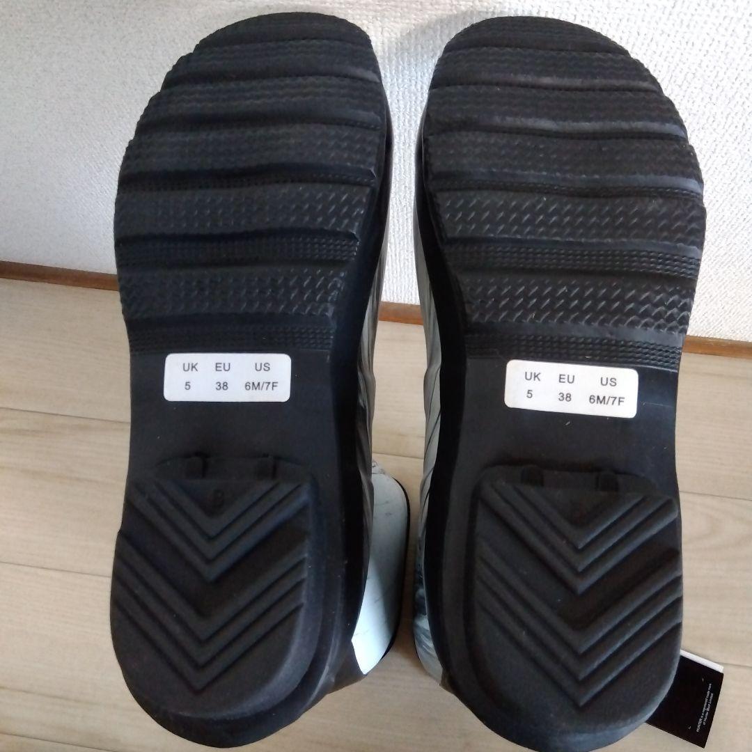 未使用 希少 HUNTER ハンター ロング レインブーツ マーブル柄 レア