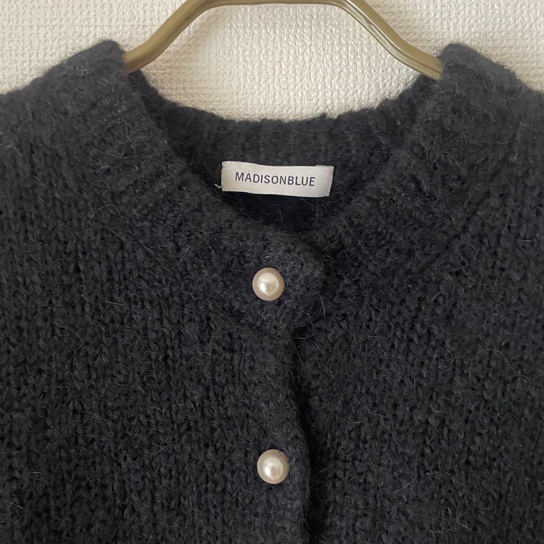 MADISONBLUE PETIT CD MOHAIR パール カーディガン
