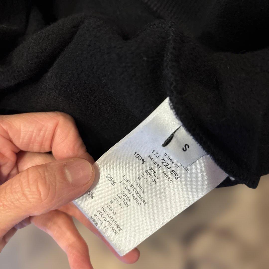 GIVENCHY ブラック スウェット レザー肩パッチ