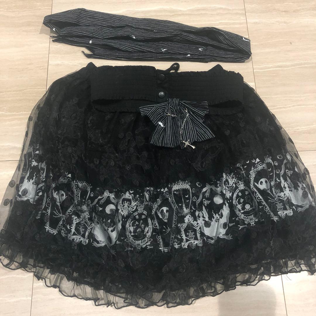 PUTOMAYO ナイトメアビフォアクリスマス　コラボ　ミニスカートディズニー