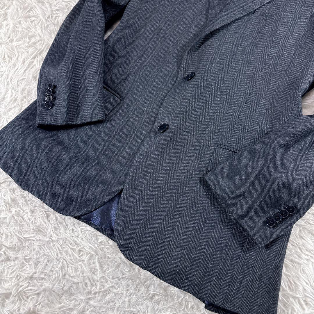 【アンゴラ混】スイス製 エルメネジルドゼニア ヘリンボーン ジャケット 52R