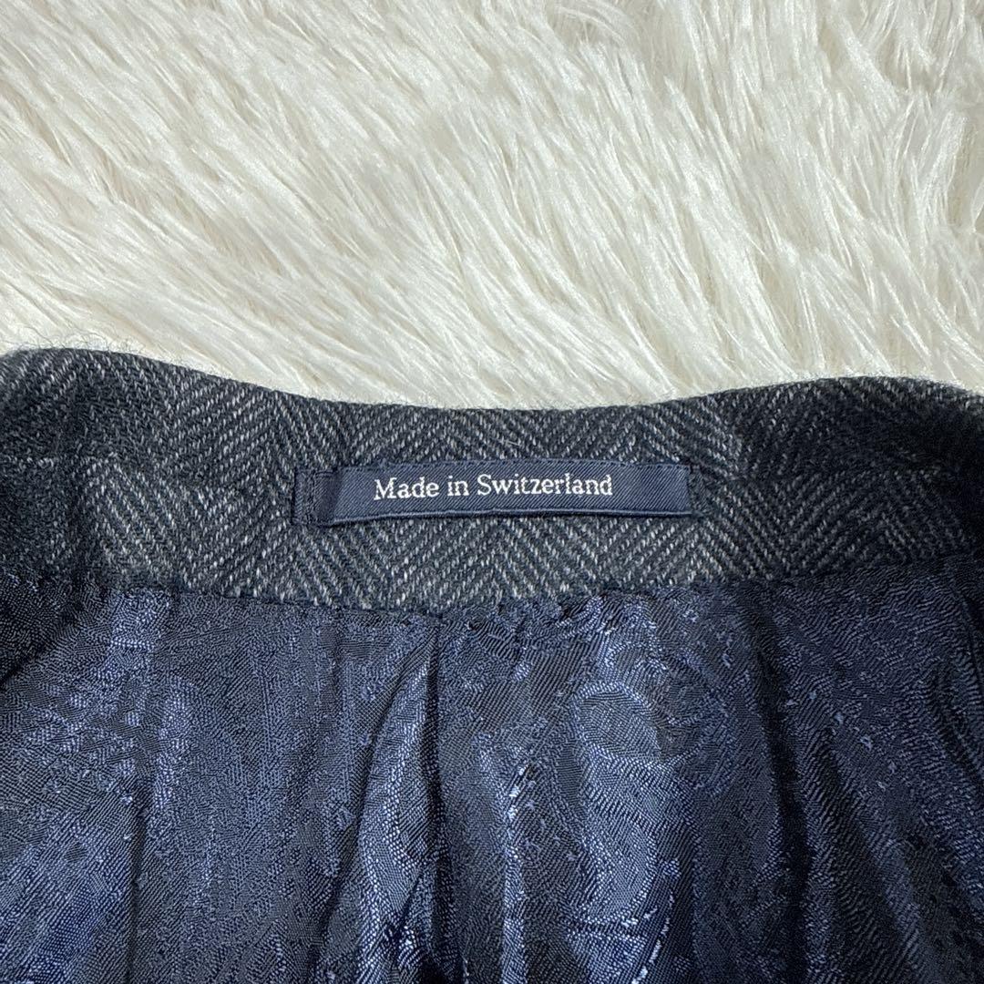 【アンゴラ混】スイス製 エルメネジルドゼニア ヘリンボーン ジャケット 52R