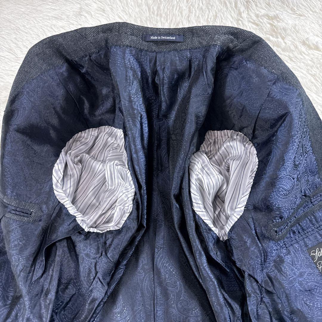 【アンゴラ混】スイス製 エルメネジルドゼニア ヘリンボーン ジャケット 52R