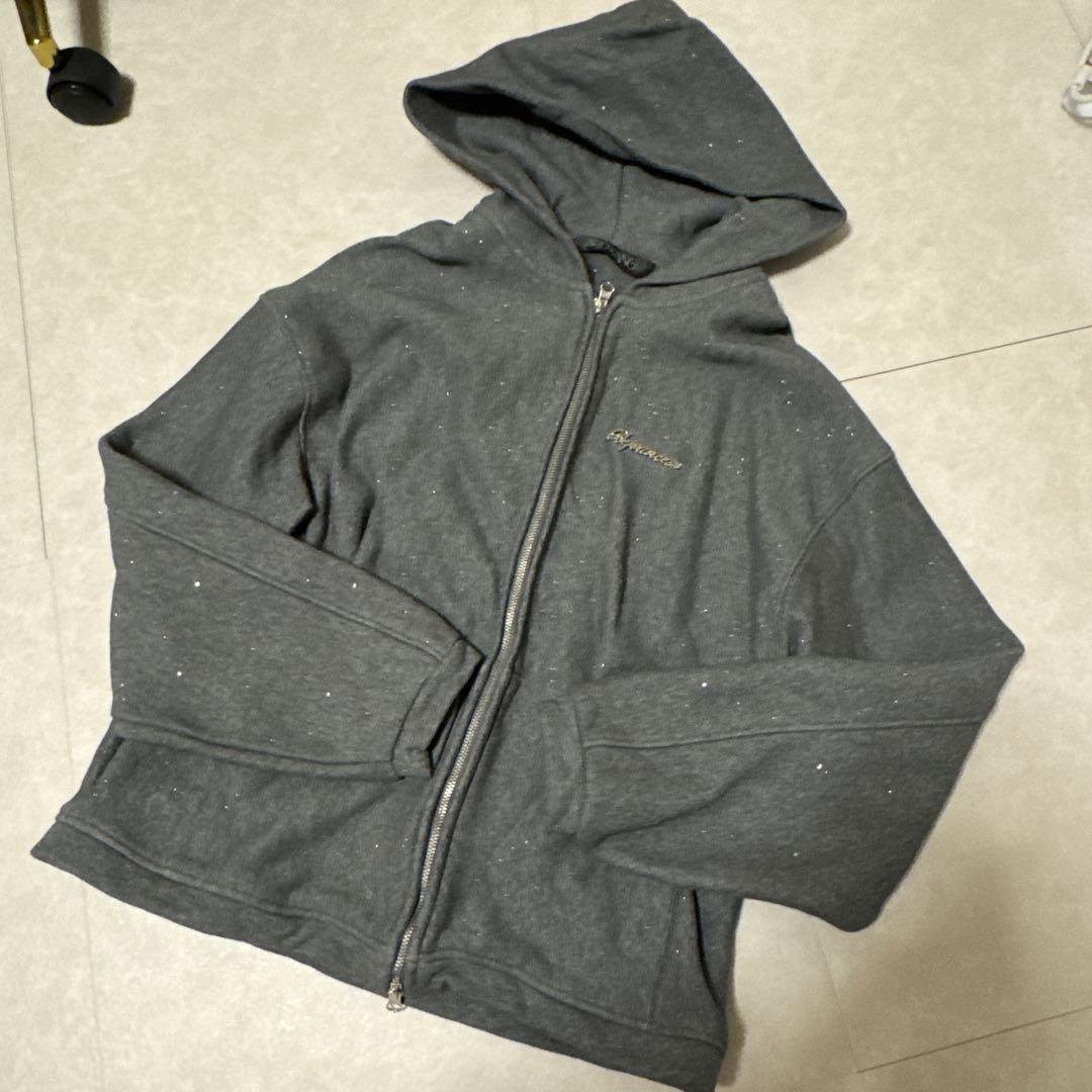 andwang Kirakira zip up (gray) サイズM