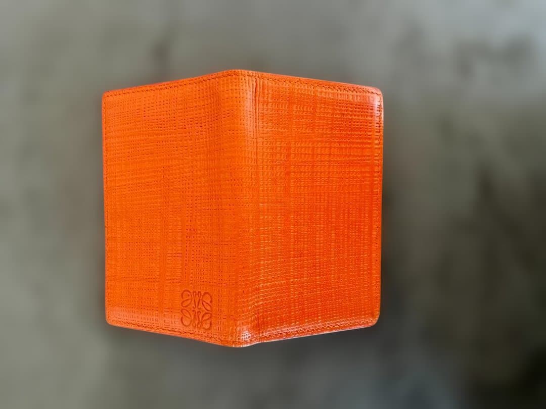 LOEWE オレンジ レザー 名刺入れ