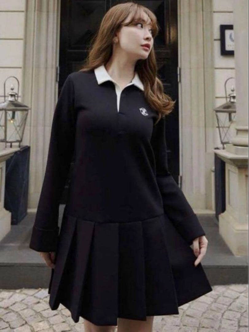 ワンピース Herlipto Polo Pleated Mini Dress