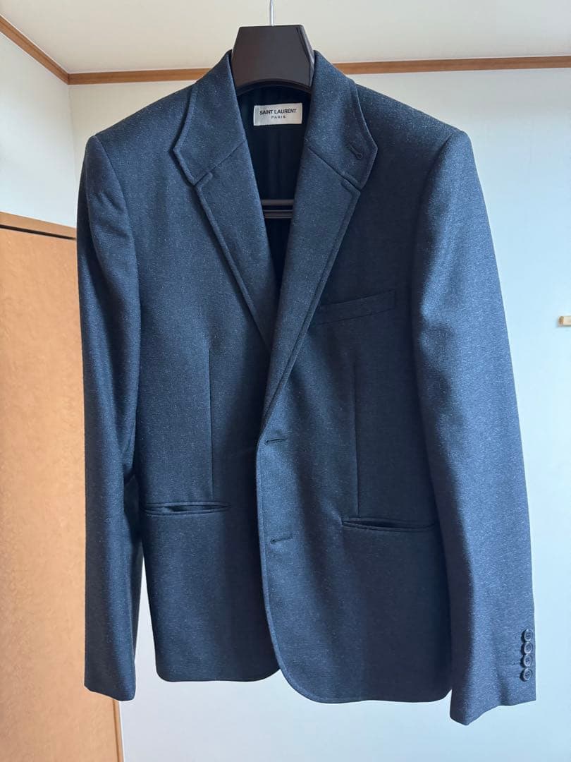 SAINT LAURENT グレー テーラードジャケット サイズ46 Mサイズ