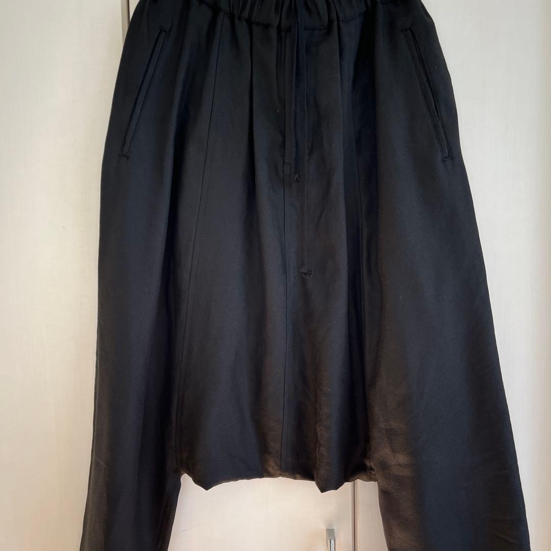 黒 サルエルパンツ ゴム入り