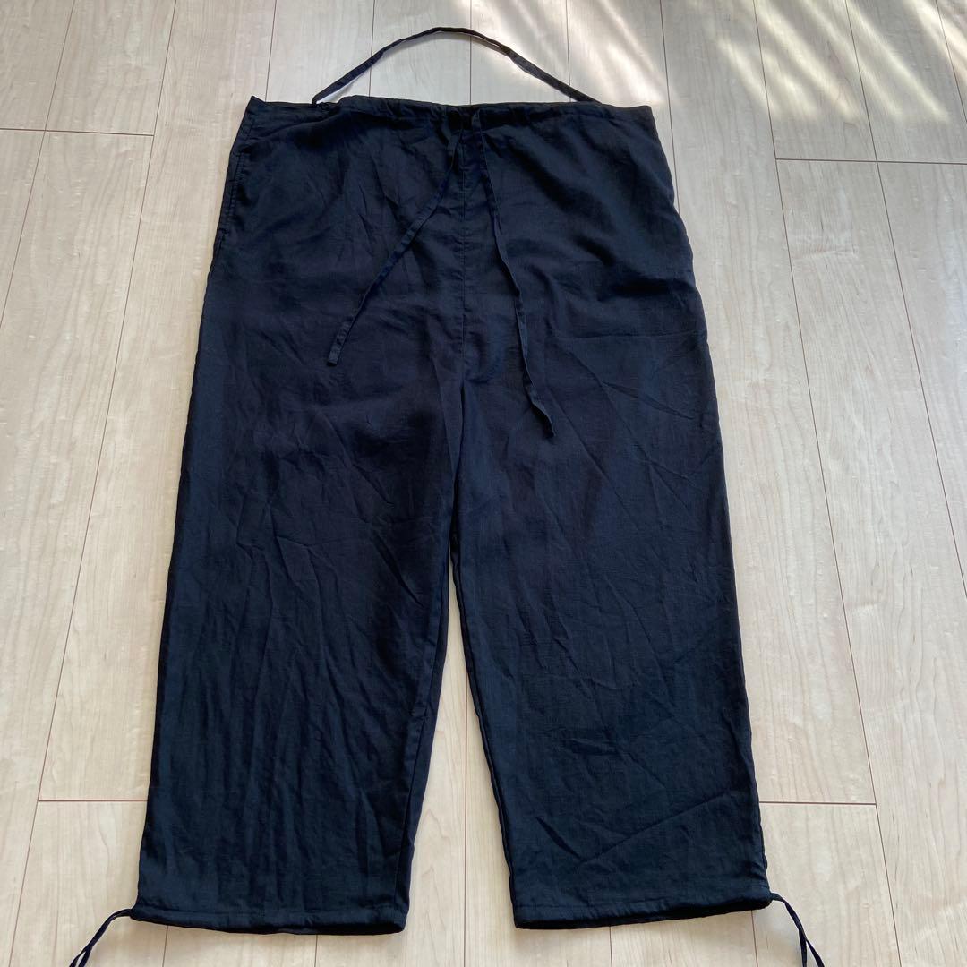 【美品】nest Robe リネンバルーンサロペット　ブラック