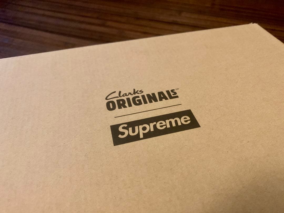 Supreme × Clarks patent leather wallabee