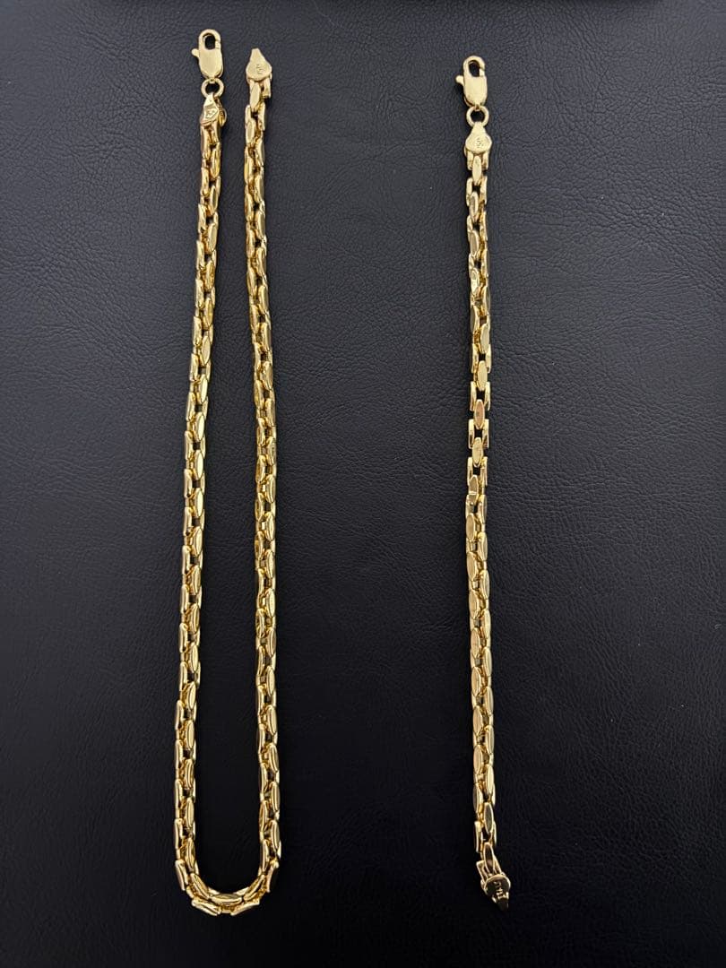 ゴールド ネックレス ブレスレット セット 遺品整理 Italy750刻印