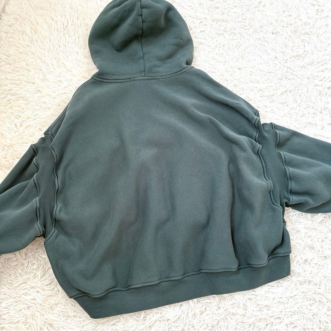 アレキサンダーワン　ダークグリーン クロップドパーカー　コクーン　Mサイズ