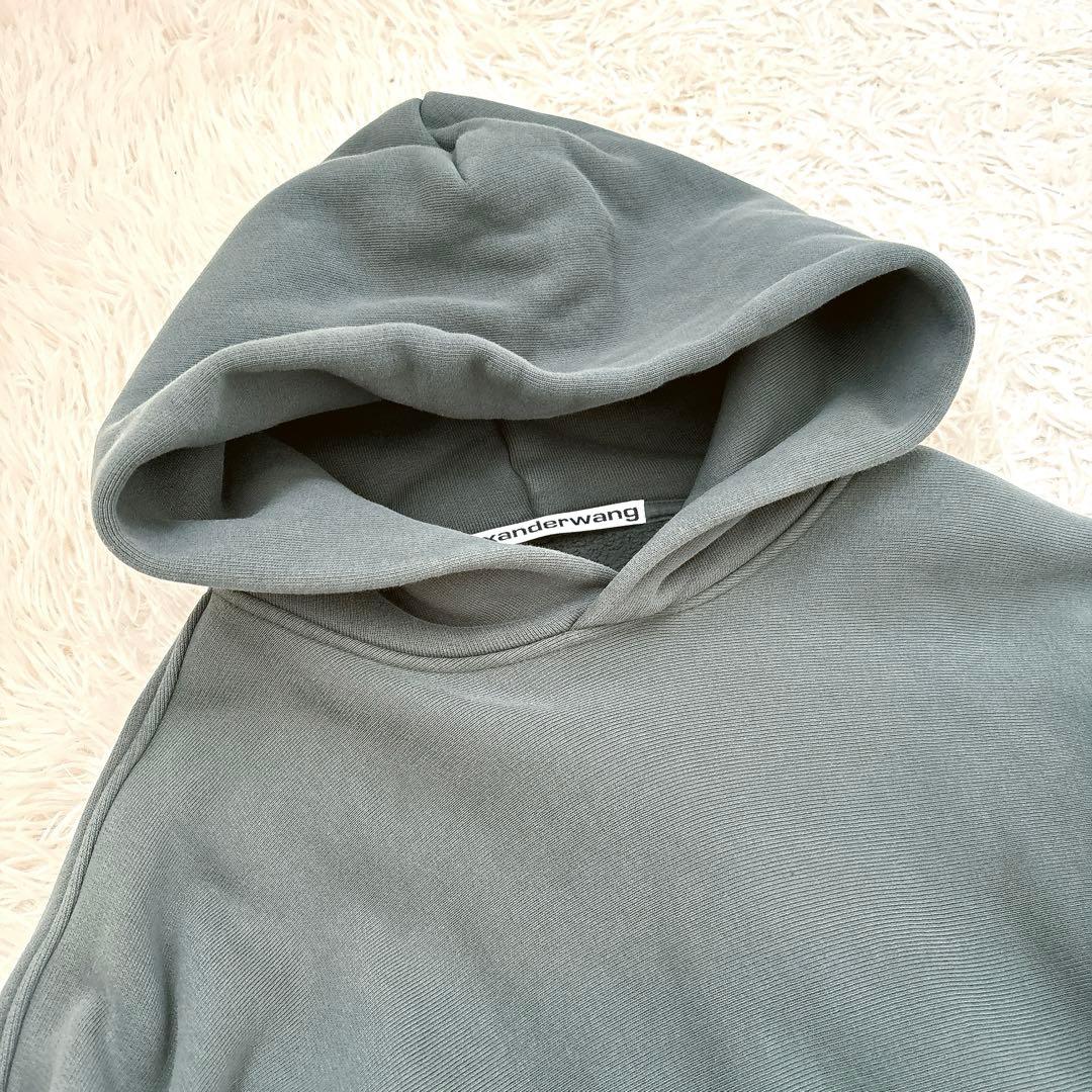 アレキサンダーワン　ダークグリーン クロップドパーカー　コクーン　Mサイズ