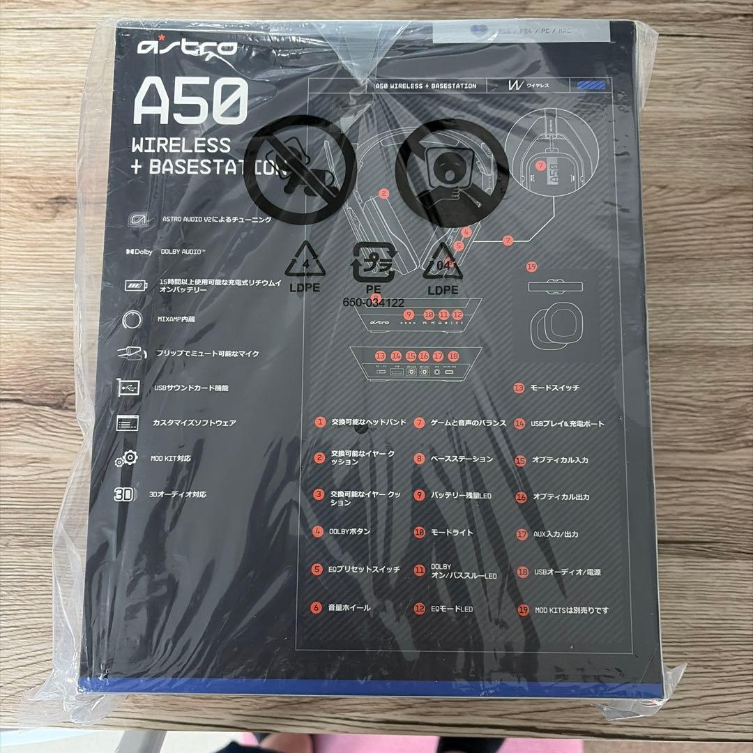 ASTRO A50 ワイヤレスヘッドセット + ベースステーション