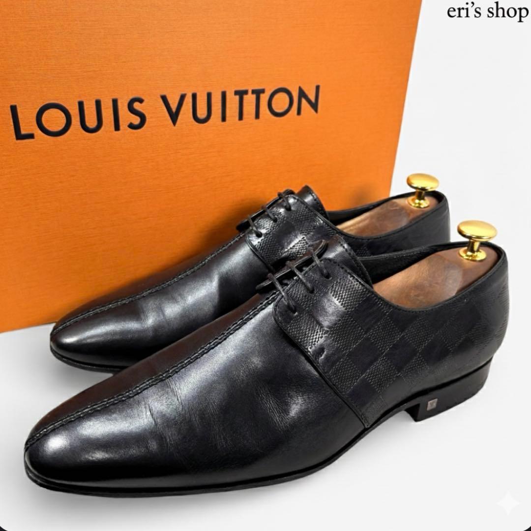 ルイヴィトン 5 1/2 25 ダミエ アンフィニ センターシーム ダービー