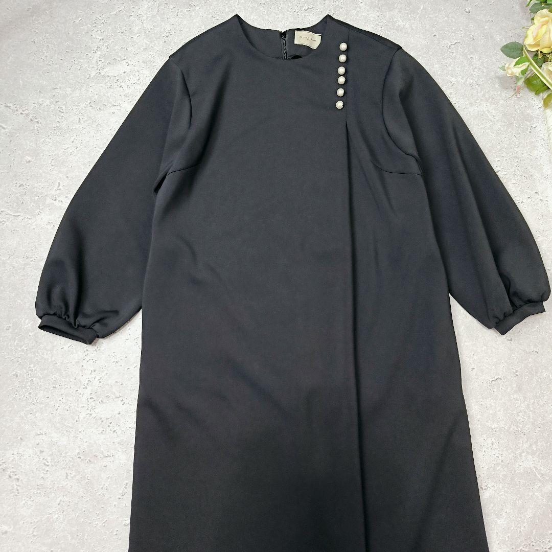 UNITED ARROWS SPONGY ワンピース ブラック　36 パール