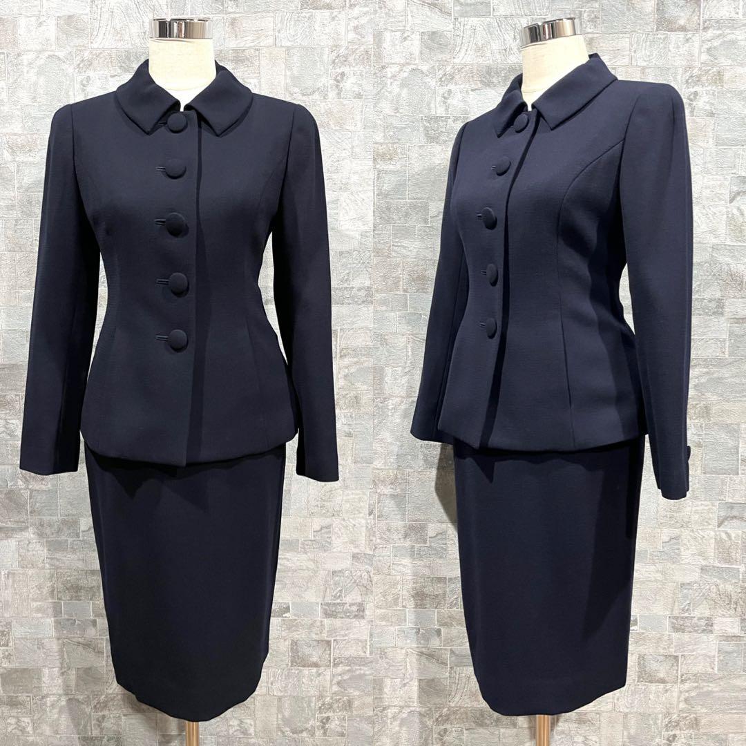 新品✴︎ユキトリイ　スーツ　高級フォーマル　9号　セットアップ　濃紺ネイビー